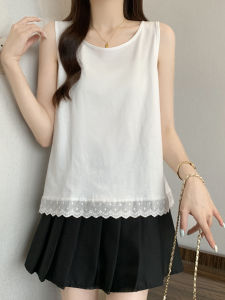 QIAOCHENXIAN | Cotton Loose-Fitting Belly Covering Summer Vest Top for Plus Size Women