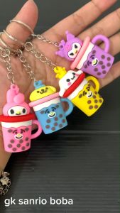 STIPA Gantungan Kunci Boba Milkshake Karakter Minuman Warna Ganci Tas Motor Souvenir Kado Cute Character Keychain LZ