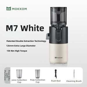 mokkom | Long Screw Large Feeding Tube Juice Extractor Automatic