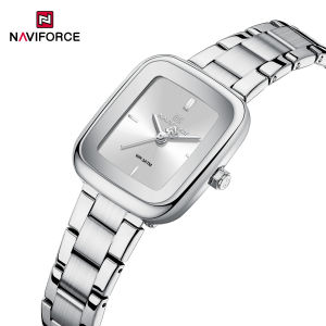 NAVIFORCE Original Watch for Women Quartz Watch Brand New Simple Dial Stainless Steel Strap 30m Waterproof Womens Casual Fashion Watches NF5075