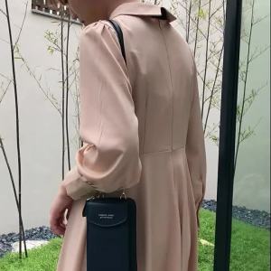 2021 New Touch Screen Phone Bag Shoulder Messenger Bag Small Bag Exclusive for Cross-Border Multiple Card Slots Zipper Wallet