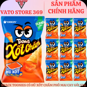 Bánh snack TOONIES xốt chấm có hũ xốt phô mai cay gói 57g