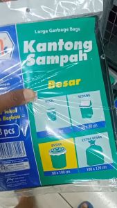 Klin Pak Kantong Plastik Sampah Hitam Extra Besar 100X120cm isi 5