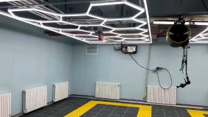 Garage Light Hexagon Lights Lamp 220V LED Tube Honeycomb Ceiling Lighting For Auto Car Body Repair LED Workshop