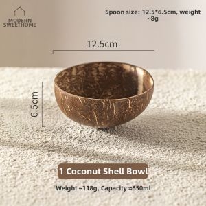 MODERN SWEETHOME | Breakfast Yogurt Coconut Shell Bowl