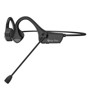 Bone Conduction Headphones With Boom Microphone Wireless Bluetooth Headset Noise Canceling Headphone For Online Working/Meeting