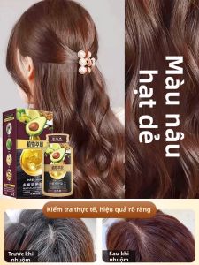 LANCAIHUI | Dye Chăm Sóc Tóc Màu Nâu Đậu Phộng Dựa Trên Thực Vật Thiên Nhiên