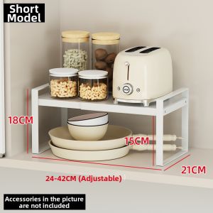 QIMAHUANGZI | Adjustable Storage Shelf Cabinet Organizer Dual Level