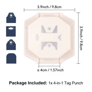 4-in-1 Corner Tag Punch 4 Shapes Label Corner Punches Make the prettiest Labels/Tickets for DIY Paper Card Making Scrapbooking