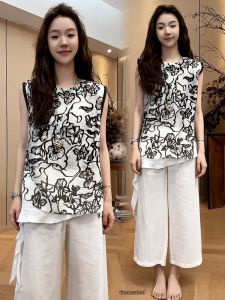 YOUFAN | Fashionable Irregular Design Sleeveless Shirt Casual