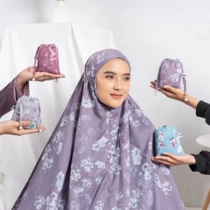 Mukenah Viral Parasut Korea (Bisa Pilih Motif) Jumbo 2in1 Motif Cantik/Mukenah Mini Travel Viral