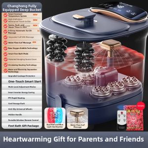 Changhong | Changhong Automatic Electric Foot Bath Tub Massager Heated Home Use Constant Temperature Deep Foot Soaking Basin Winter Care