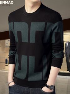2025 New Mens Long Sleeve Fleece Lined Sweatshirt Loose Fit Autumn Winter Fashion T-Shirt Comfortable Breathable round Neck Top