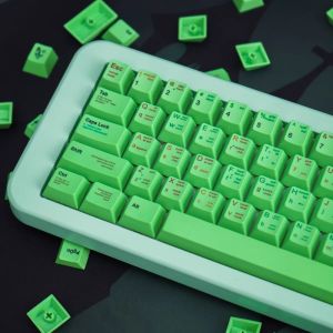 【Keycap only】green The programmer Theme Keycap 140 Phím Cherry Profile PBT dye thăng hoa chính mũ cho MX Switch Bàn Phím Cơ RK61/Anne Pro 2/gk61