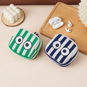 Eyelash Pattern Digital Bag Storage Wallet Small Hanging Bag Embroidered Coin Purse Lipstick Card Earphone Organizer