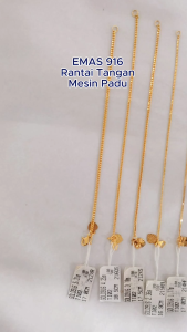 Emas 916 Gelang Tangan I Rantai Tangan Mesin / Emas 916 Rantai Tangan | Gold 916 Bracelets - BO11+