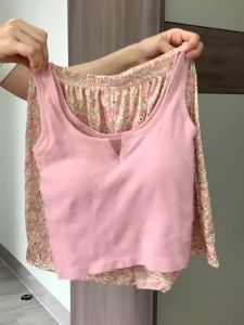Piyama Set Baju Tidur Baju Celana Pendek Setelan Tank Top Atasan Celana Pendek 2in1 Set 5019