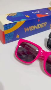 Colorful FOLDABLE BigKIDs SUNGLASSES WonderKid Design แบรนด์ แว่นตากันแดดพับได้ (แถมกล่องเก็บแว่น) SUN97
