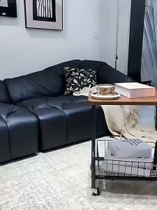 Meja Sudut Ruang Tamu Aesthetic Meja Samping Tempat Tidur Portable Meja Kopi Rak Kamar Dengan 360 Roda