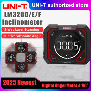 UNI-T LM320 Inclinometer Digital Angel Meter 4*90° with Relative Absolute Angle Measurement % MM/M IN/FT Magnetic Inclinometer