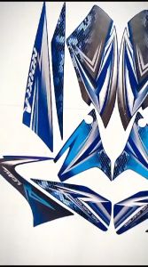 STIKER STICKER FULL LIST BODY YAMAHA VIXION OLD LAMA TAHUN 2008 WARNA FULL BIRU