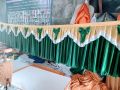 taplak/rok meja/rempel meja/pinggiran meja prasmanan panjang 3 meter tinggi 75 cm. 