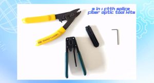 3 IN 1 FTTH Splice fiber optic tool kits Covered wire Fiber Stripping+Fiber Optic+Fixed Length track