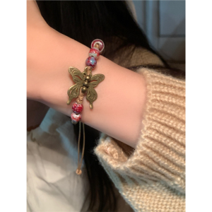 Dark Spider Double Layer Bracelet Y2K Trendy Girl Punk Hand Chain Lightweight Exclusive Subculture Jewelry Fashion Accessories