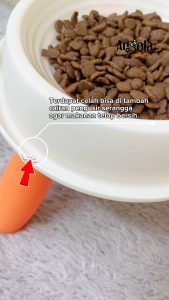 [NEW] Angola Mangkuk Makan Kucing Anjing M45 Pet Feeder Bowl Neck Protection/Tempat Makan Hewan Peliharaan