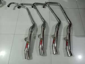OPEN PIPE DAENG 51 MM TRI- CUT HIGH MOUNT WITH SILENCER FOR TMX 125/155 RUSI125/150/175 EURO DH 125/150 PNOY125/150 MOTORSTAR X125/155 and Skygo 125/150