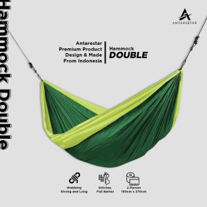 Hammock Double Ayunan Gantung Kombinasi 2 Warna Tempat Tidur Ayunan Kasur Gantung Camping Outdoor