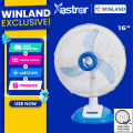 Astron by Winland Beetle 16" Desk Fan | Electric Fan 50watts (Blue) BTL-16. 