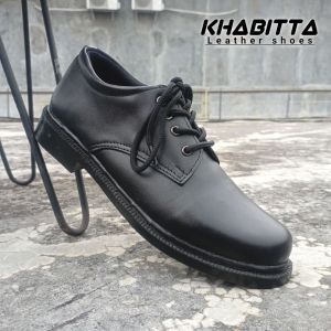 KHABITTA sepatu pdh pria kulit sepatu dinas tni security paskibra kulit berkualitas