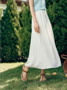 SEIFINI | Slimming High Waist A-line Pleated Midi Skirt