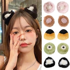 Cute Cat Ears Hairpins Plush Hair Clips Acrylic Cartoon Animal Clips for Girls Women Cosplay Hair Accessories Popular Hair Claw Hairwear