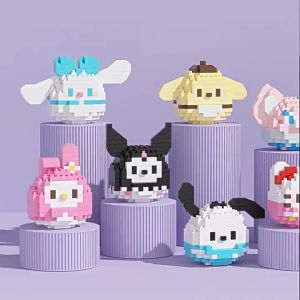 MEKANSM Damo Egg  Bricks Susunan Block Mini DIY 3D Nano Block Mainan Edukasi Anak Blok Bangunan Karakter Kartun Model Gift