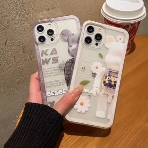 DEAMOR Casing Xiaomi Redmi 9A 9C 10A Note 8 Pro Note 9 Pro Softcase Silikon Character BeaBear Flower