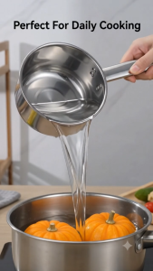 Nipiin Stainless Steel Water Dipper with Long Handle Water Ladle Soup Spoon Kitchen Durable Water Scoops