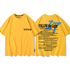 SEVENTEEN Womens Loose Short Sleeve T-shirt Summer Casual Comfortable Printed Top Half Sleeve Supportive Clothing