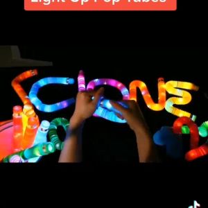 Mainan Anak Pop Pipes Pop Tubes Lampu LED Lampu Selang