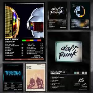 BILIBILI | D-Daft Punk Nhạc Pháp Ban Nhạc Rock Chống Thấm Nước Dính Chắc Tranh In Canvas Phong Cách Hiện Đại Cho Phòng Ngủ Phòng Khách Hành Lang Quán Bar Trang Trí Nhà Cửa