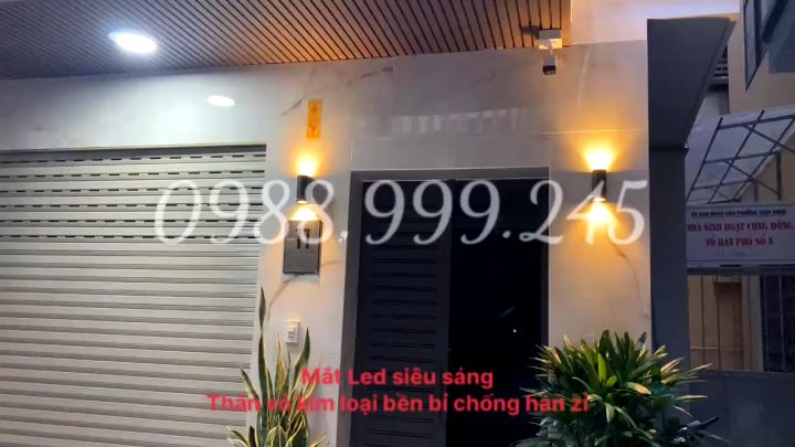 [ Giá bán buôn ] Đèn hắt tường ngoài trời,đèn tường led trang trí thân vỏ hợp kim IP65 cao cấp chịu mưa nắng cực bền