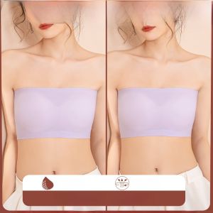 miiow | Cat Person One-Piece Strapless Bra For Dancing Students Anti-Slip Seamless Nylon Fabric Comfortable Wireless Underwear For Girls