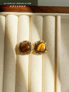 Cats Eye Stone Earrings Womens Unique Design Sensation Cool Style Vintage Ear Jewelry Alloy/Silver/Gold Material