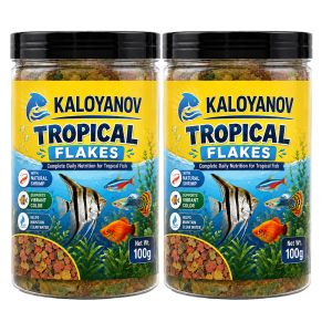 Premium Tropical Fish Food Flakes 100g Color Enhancing Daily Nutrition with Natural Shrimp for Guppy Tetra Aquarium Supplies
