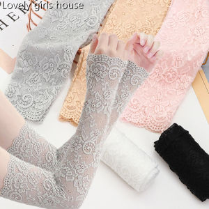 Sablon Bunga สำหรับผู้หญิง เสื้อลูกไม้กันแดด นิ้วปลอกแขนขับรถฤดูร้อน