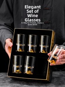 ZHUXI | Gilt-edged Measured Wine Glass with Elegance 1 Liang
