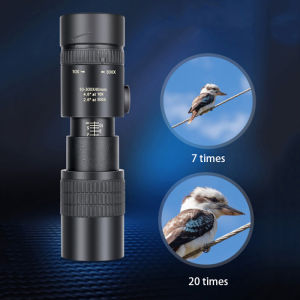 10-300X Zoom Powerful Binoculars Long Range Professional Monocular Telescope HD 4K BAK4-Prisms Portable for Camping
