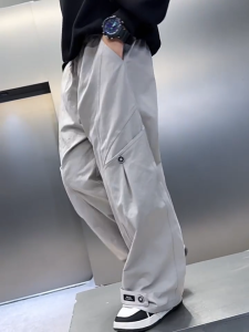 2025 New Baggy Pants For Kids Boy 6-12yrs Simple American Style 4 Pockets Anti-mosquito Cargo Pants For Kids Boy OOTD For Kids Boy
