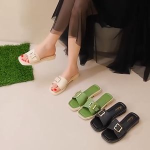 BRONSKI 2024 Korean New Fashion Women Sandals Flat Sandals Flat Slippers